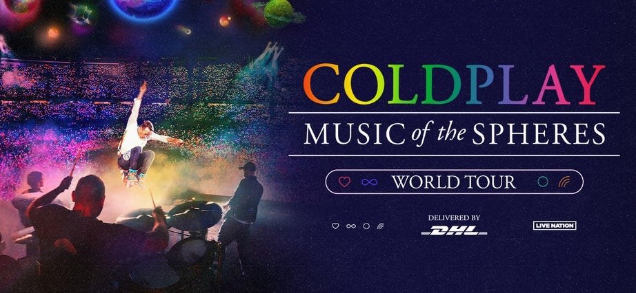 Coldplay 巡迴演唱會官網宣傳圖